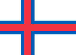The Faroe Islands (Denmark) flag